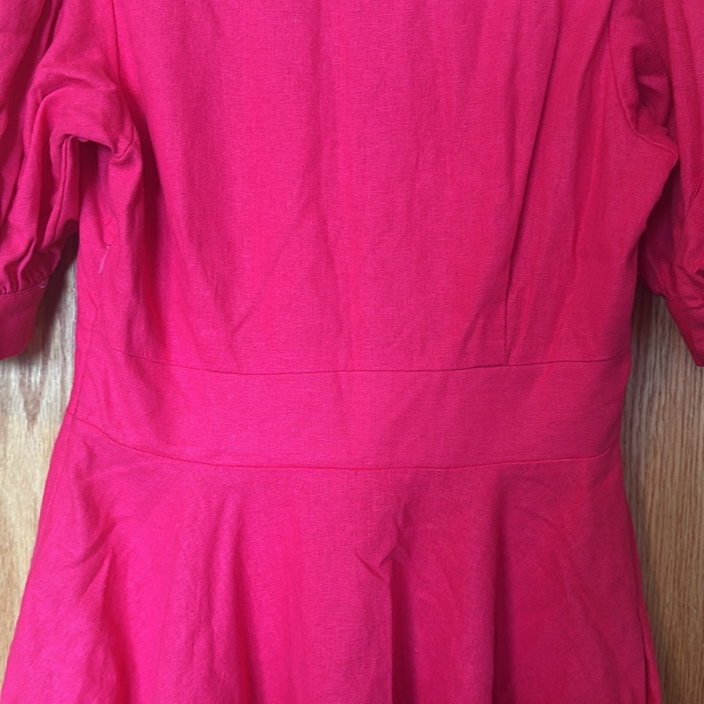 House of Harlow 1960 linen blend blend puff sleeve mini dress - Picture 9 of 11
